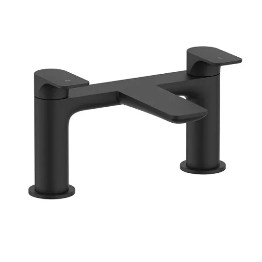 Crosswater Fuse Bath Filler Matt Black detail view - Image 1