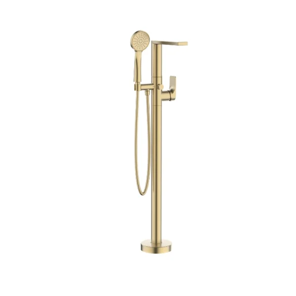 Crosswater Fuse Bath Shower Mixer Floor Standing Brushed Brass