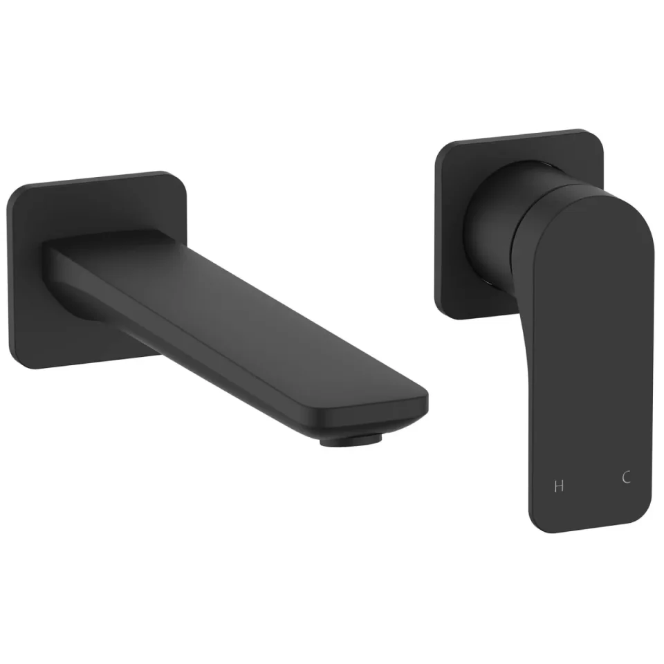 Crosswater Fuse 2 Hole Basin Set Matt Black detail view - Image 1