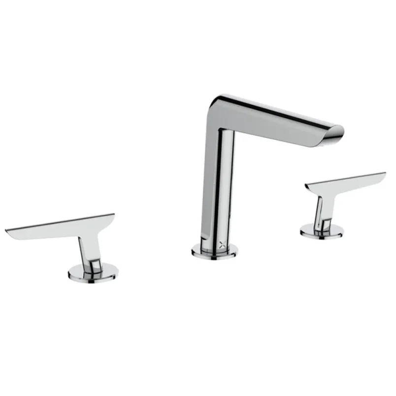 Crosswater Foile Basin 3 Hole Set Chrome detail view - Image 1