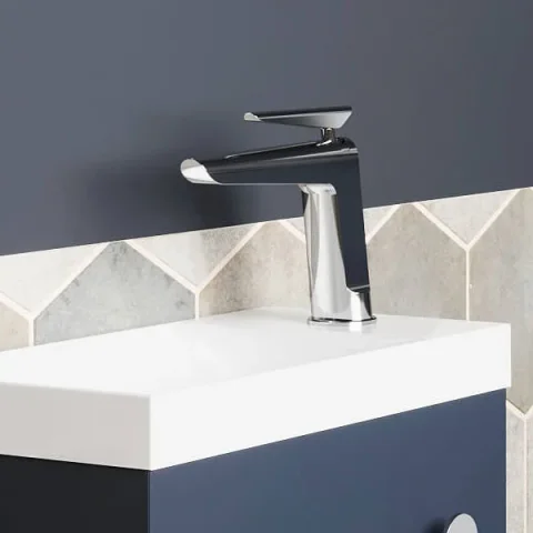 Crosswater Foile Basin Monobloc Chrome detail view - Image 3