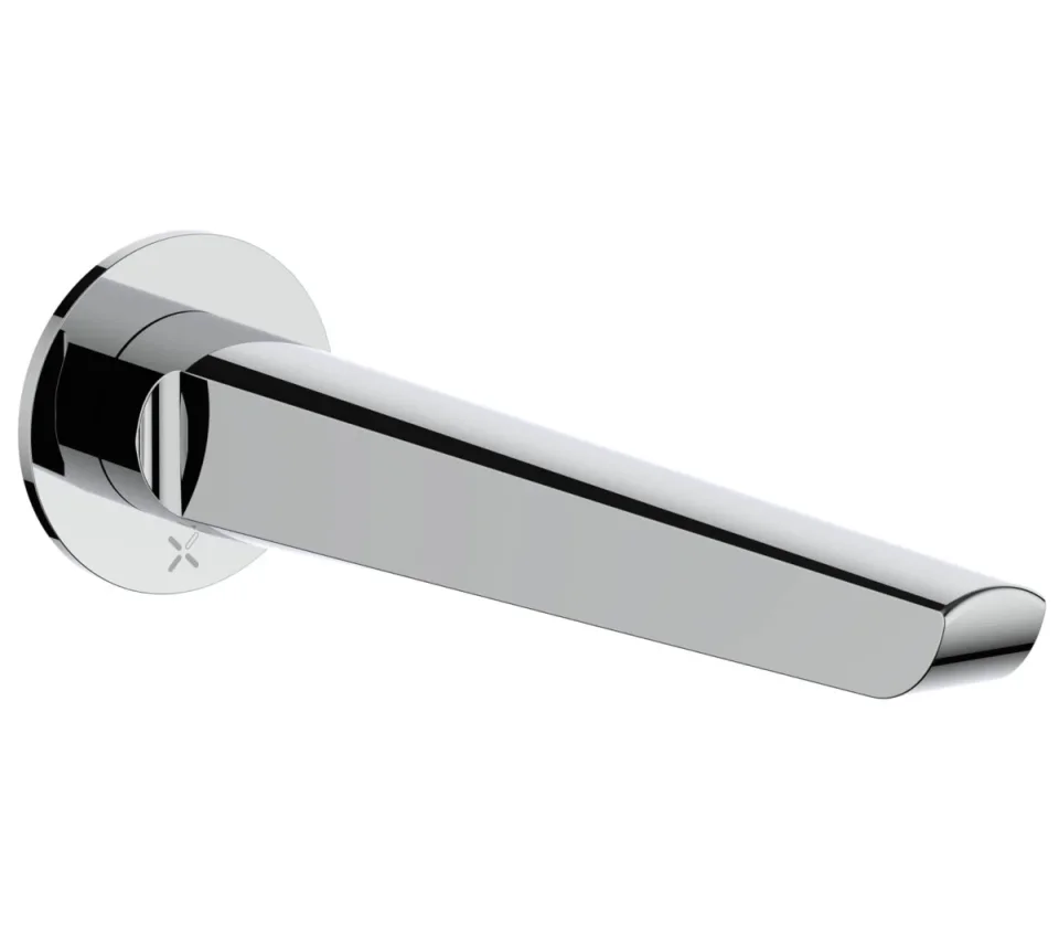 Crosswater Foile Bath Spout Chrome detail view - Image 1