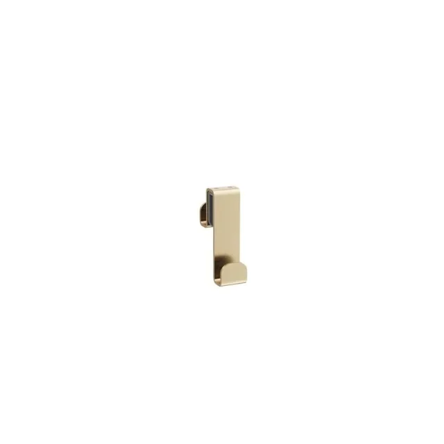 Crosswater Fold Single Hook Over Glass 8mm or 10mm Brushed Brass detail view - Image 1