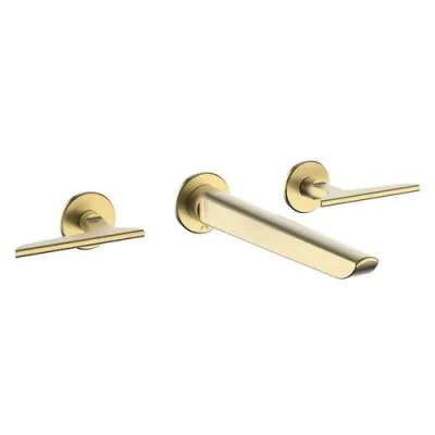 Crosswater Foile Basin 3 Hole Set Brushed Brass