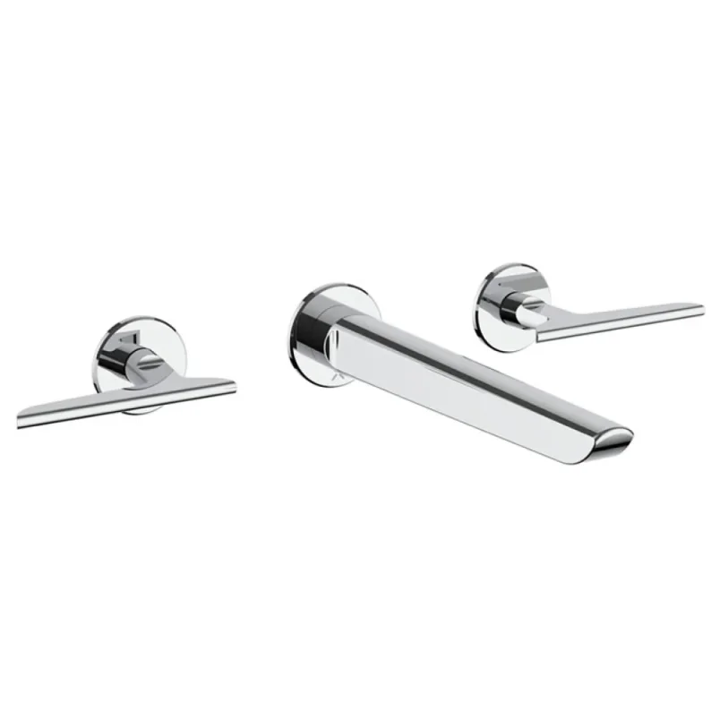 Crosswater Foile Basin 3 Hole Set Chrome detail view - Image 1