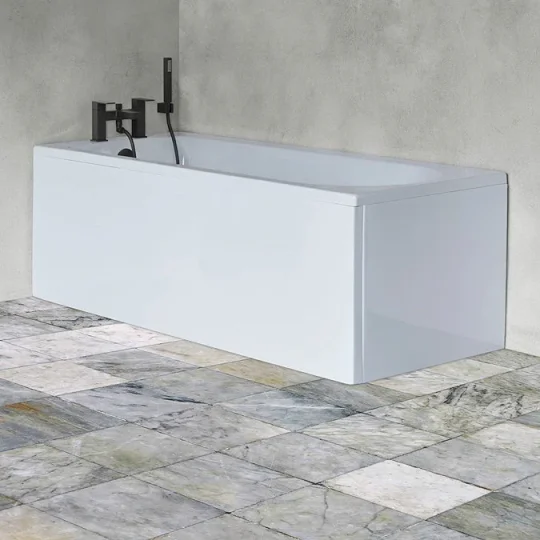 Crosswater Flow Single Ended Arcylic Bath 1800 x 800mm detail view - Image 2
