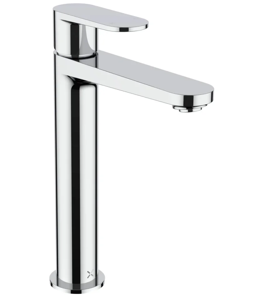 Crosswater Drift Tall Basin Monobloc With Clicker Waste Chrome detail view - Image 1