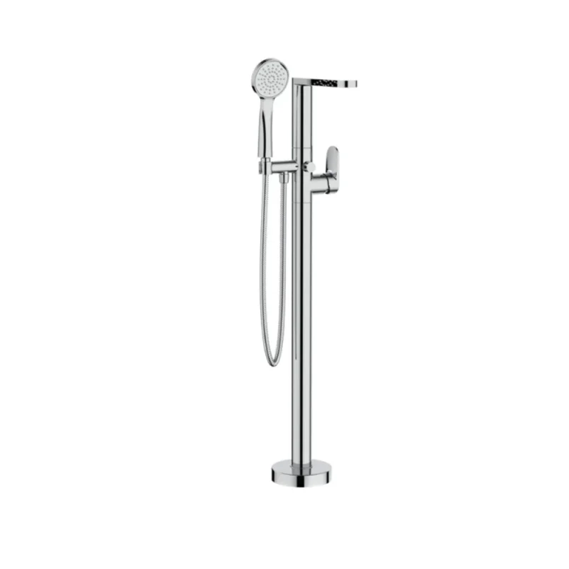 Crosswater Drift Bath Shower Mixer Floor Standing Chrome detail view - Image 1