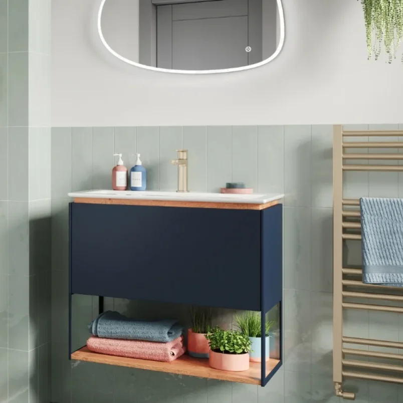 Crosswater Drift Basin Monobloc With Clicker Waste Brushed Brass detail view - Image 2
