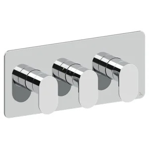 Crosswater Drift 2 Outlet 3 Handle Landscape Valve & Trimset Chrome
