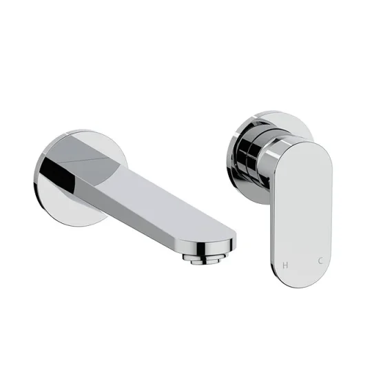 Crosswater Drift 2 Hole Basin Set Chrome detail view - Image 1