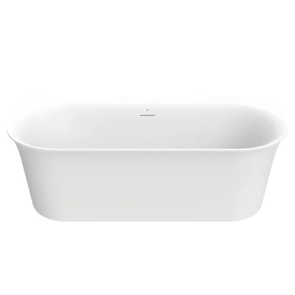 Crosswater Cursa Back to Wall Bath with Overflow and Waste 1700 x 800mm Matt White