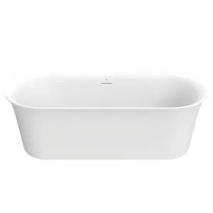 Crosswater Cursa Back to Wall Bath with Overflow and Waste 1700 x 800mm Matt White