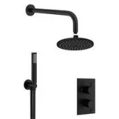 Crosswater Crossbox Shower Set 3 Matt Black 300mm