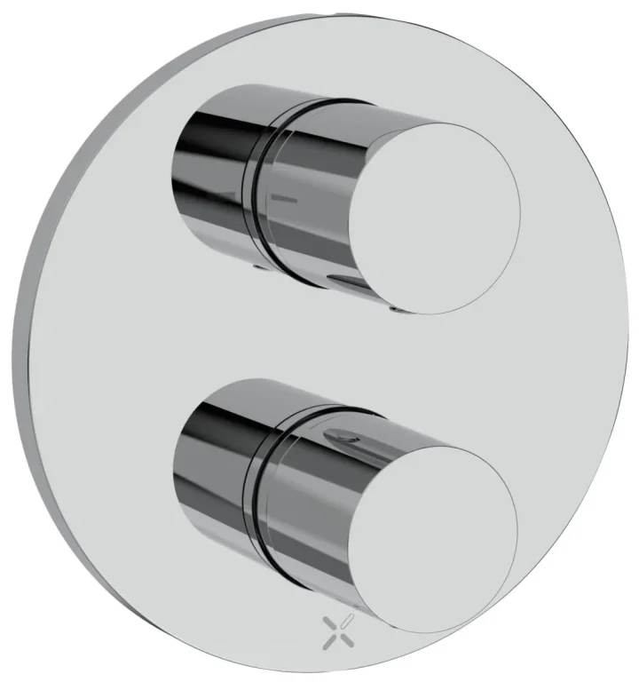 Crosswater Crossbox Lazo 1 Outlet Trim & Levers Chrome detail view - Image 1