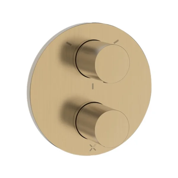 Crosswater Crossbox Lazo 3 Outlet Trim & Levers Brushed Brass