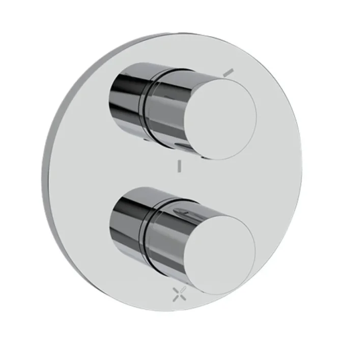 Crosswater Crossbox Lazo 3 Outlet Trim & Levers Chrome detail view - Image 1