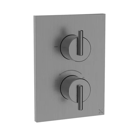 Crosswater Crossbox 3ONE6 Lever 1 Outlet Trim & Levers Stainless Slate detail view - Image 1