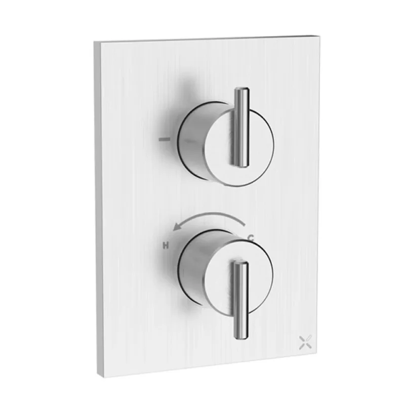 Crosswater Crossbox 3ONE6 Lever 2 Outlet Trim & Levers Stainless Steel detail view - Image 1