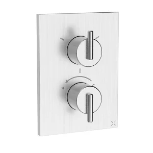 Crosswater Crossbox 3ONE6 Lever 3 Outlet Trim & Levers Stainless Steel