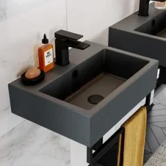 Crosswater Circus Counter Basin 400 No Overflow Slate Effect