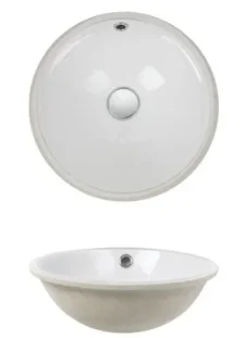 Crosswater Cerdena 380 Undermount Basin With Overflow White detail view - Image 2