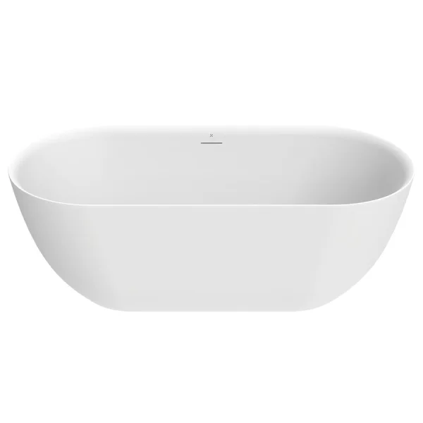 Crosswater Cerus Free Standing Bath with Overflow and Waste 1690 x 780mm Matt White