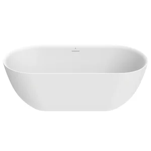 Crosswater Cerus Free Standing Bath with Overflow and Waste 1690 x 780mm Matt White