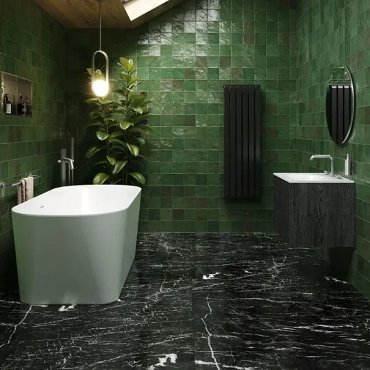 Crosswater Carne Free Standing Bath with Overflow and Waste 1700 x 750mm Gloss White detail view - Image 2