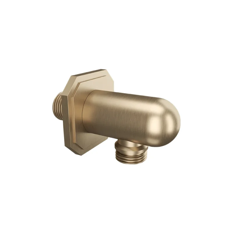 Crosswater Belgravia Wall Outlet Brushed Brass detail view - Image 1