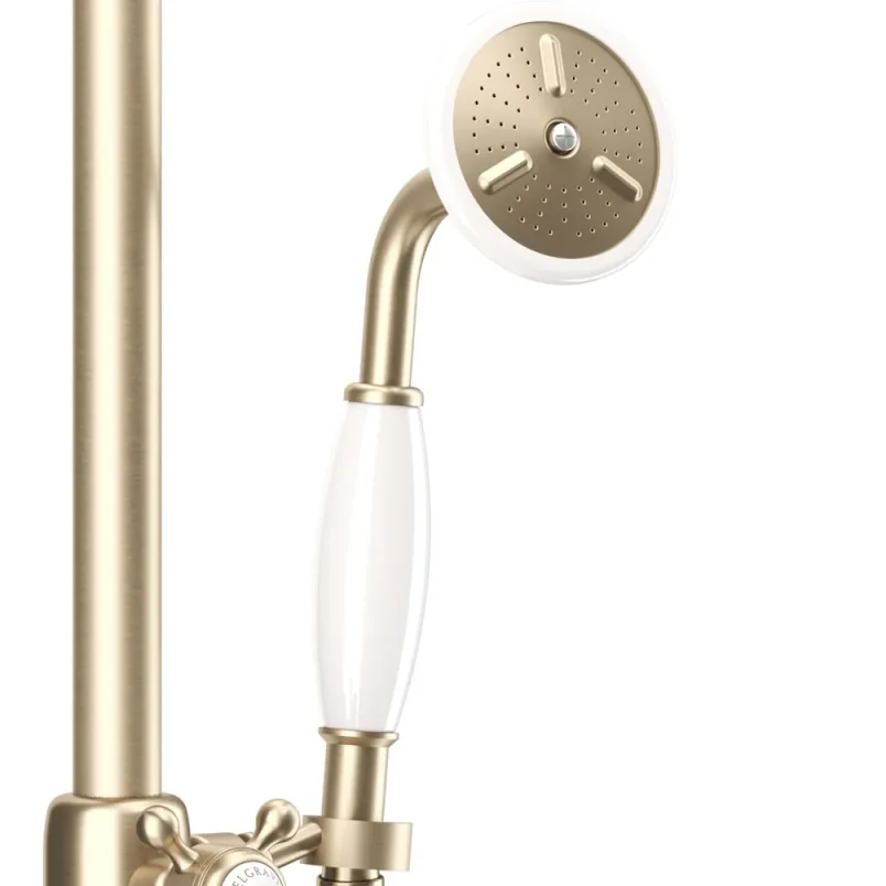 Crosswater Belgravia Slide Rail Kit Brushed Brass detail view - Image 3