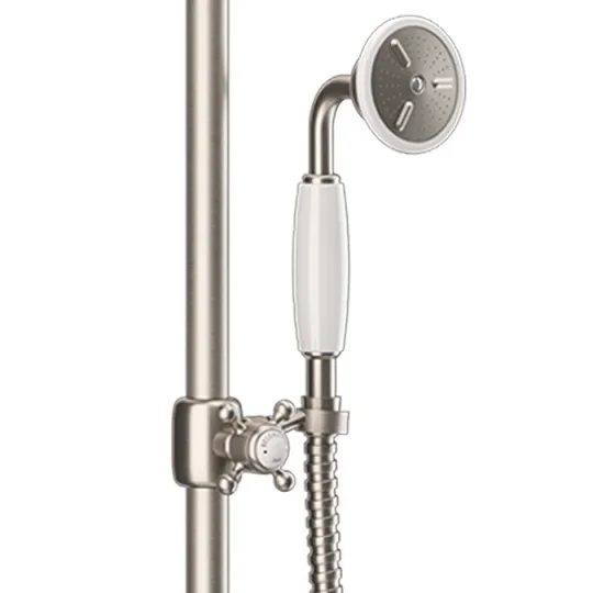 Crosswater Belgravia Slide Rail Kit Brushed Nickel detail view - Image 2
