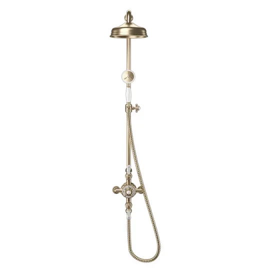 Crosswater Belgravia Exposed Shower Valve With Kit Brushed Brass detail view - Image 1