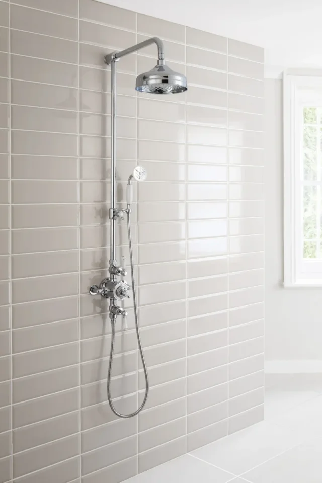 Crosswater Belgravia Exposed Shower Valve With Kit Brushed Nickel detail view - Image 1