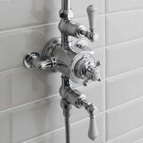 Crosswater Belgravia Exposed Shower Valve With Kit Brushed Nickel detail view - Image 2