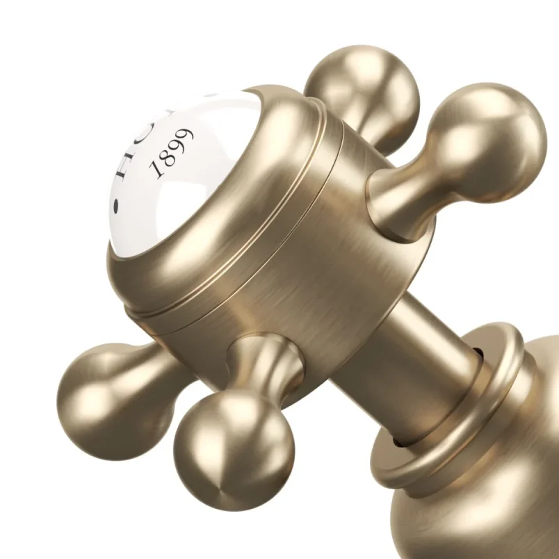 Crosswater Belgravia Crosshead Mono Mixer Brushed Brass detail view - Image 2