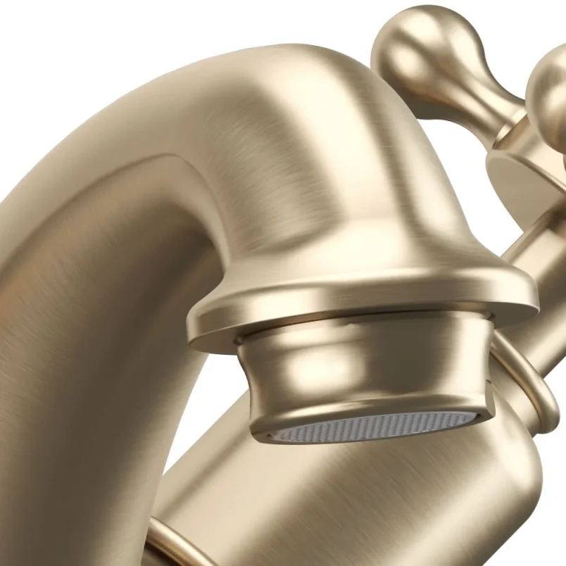Crosswater Belgravia Crosshead Mono Mixer Brushed Brass detail view - Image 3