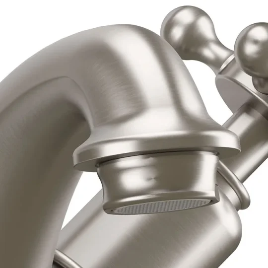 Crosswater Belgravia Crosshead Mono Mixer With Pop Up Waste Brushed Nickel detail view - Image 2
