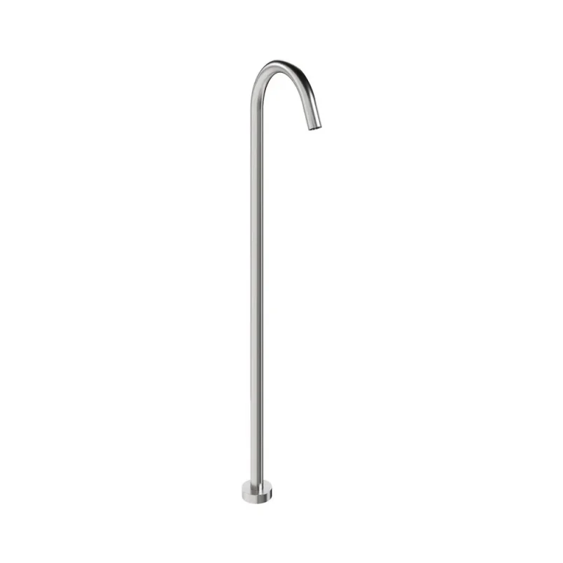 Crosswater Bath Spout Floor Standing Brushed Nickel detail view - Image 1