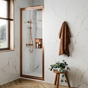 Crosswater 6mm Infold Door 700 Brushed Bronze