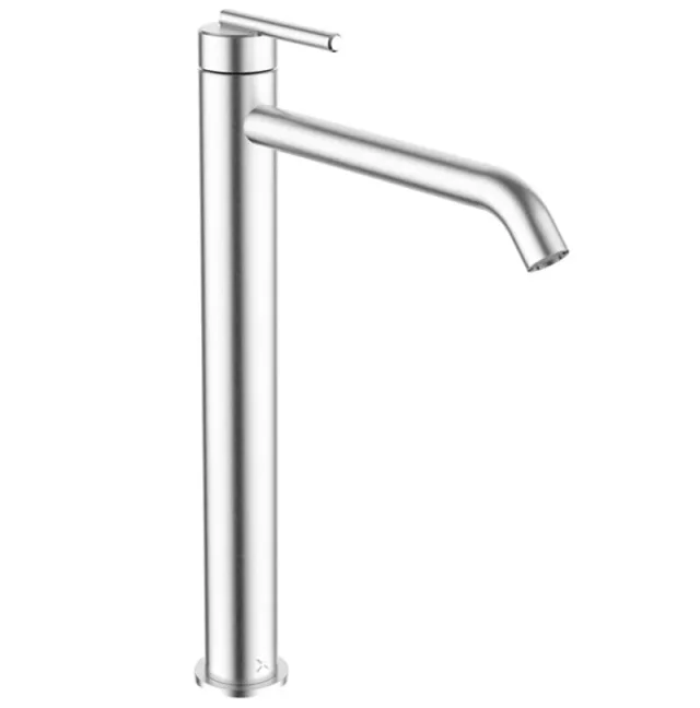 Crosswater 3ONE6 Lever Basin Tall Mono Stainless Steel detail view - Image 1