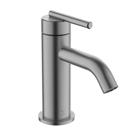 Crosswater 3ONE6 Lever Basin Mini Mono Stainless Slate detail view - Image 1