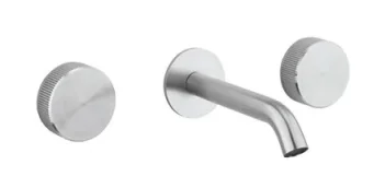 Crosswater 3ONE6 Basin 3 Hole Set Wall Mounted Stainless Slate