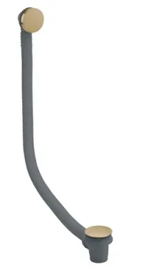 Crosswater 3ONE6 Bath Click Clack Waste Extended Stainless Brushed Brass Effect