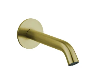 Crosswater 3ONE6 Bath Spout Wall Mounted Stainless Brushed Brass Effect