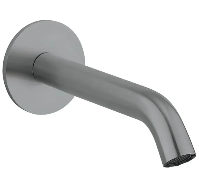 Crosswater 3ONE6 Bath Spout Wall Mounted Stainless Slate detail view - Image 1