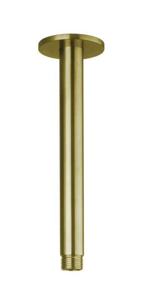 Crosswater 3ONE6 Ceiling Shower Arm 200mm Stainless Brushed Brass Effect detail view - Image 1