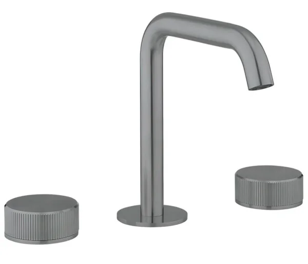 Crosswater 3ONE6 Basin 3 Hole Set Deck Mounted Stainless Slate