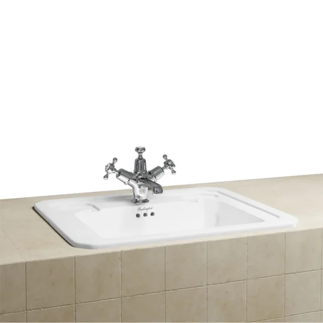 Burlington Victorian 1th 540 Fully Inset Vanity Basin detail view - Image 1