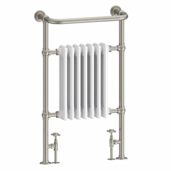 Burlington Trafalgar Brushed Nickel/white Towel Warmer